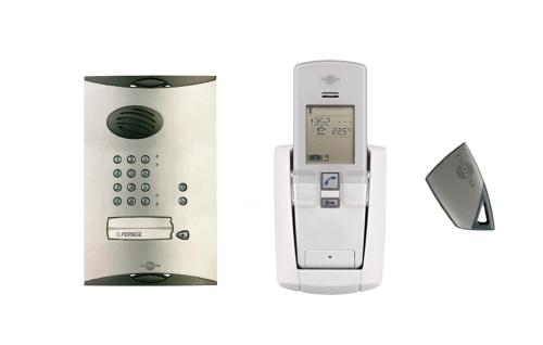 One way wireless entry phone system complete with proximity reader and access control keypad